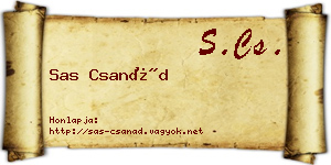 Sas Csanád névjegykártya