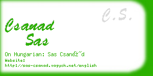 csanad sas business card